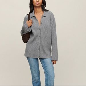 Reformation Fantino Cashmere collared cardigan
